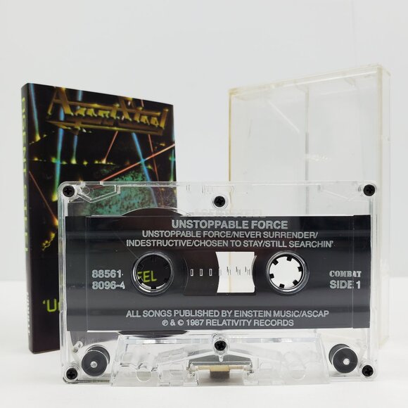 Agent Steel Unstoppable Force Cassette Tape Thrash Metal 1987 Combat Tested - Picture 5 of 9